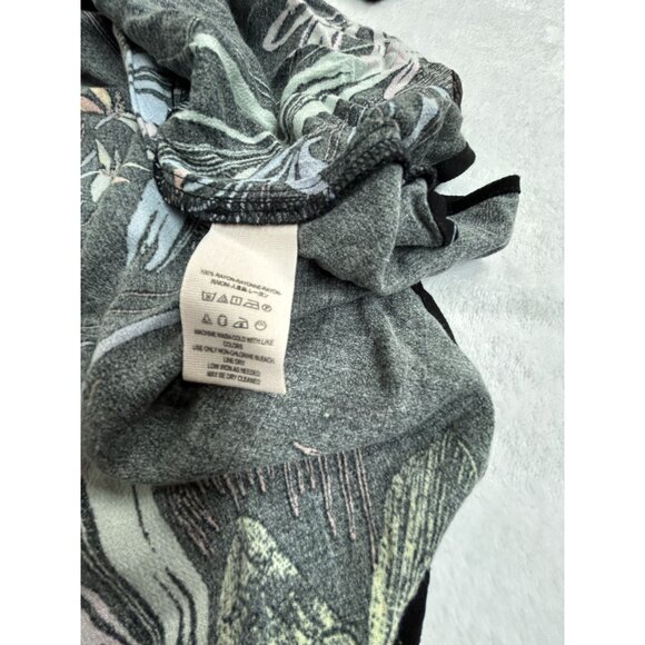 Free People Womens Clear Skies Cold Shoulder Tunic Dress Large Black Floral Boho - Picture 5 of 8